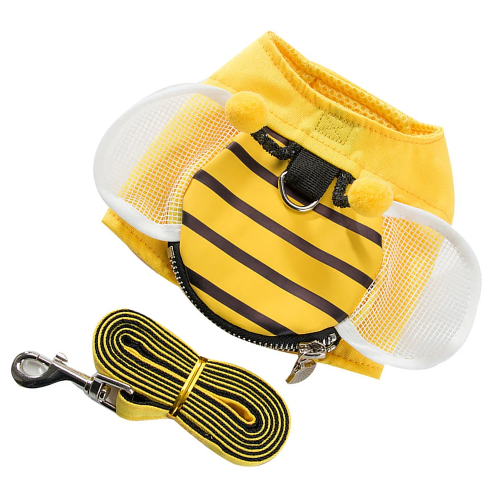 

1 Dog Set Puppy Chest Strap Pet Vest Light Weight Breathable Comfortable Durable Easy Clean Long Time Use Yellow Size