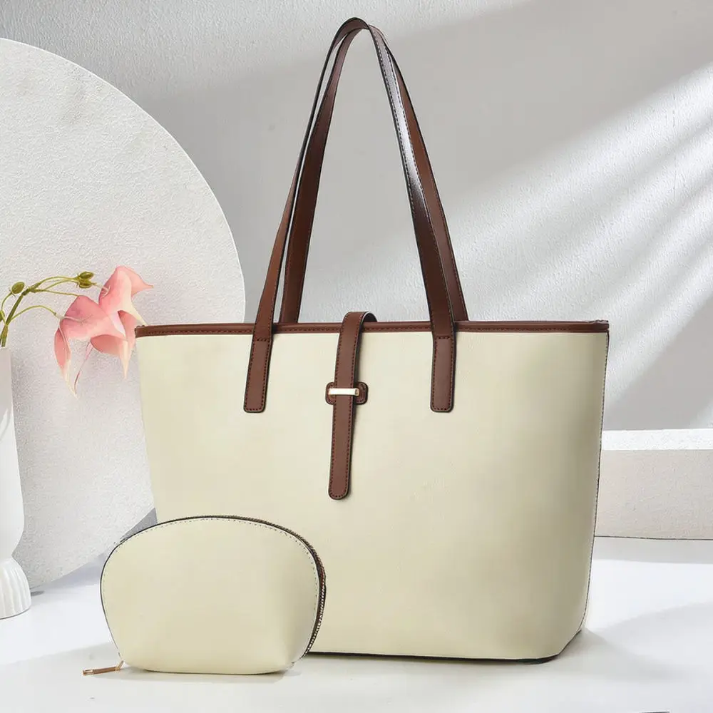 Quality Women Tote Bag Set PU Leather Handbags Casual Shoulder Crossbody Purse Large Capacity Solid Color Daily Office Satchel