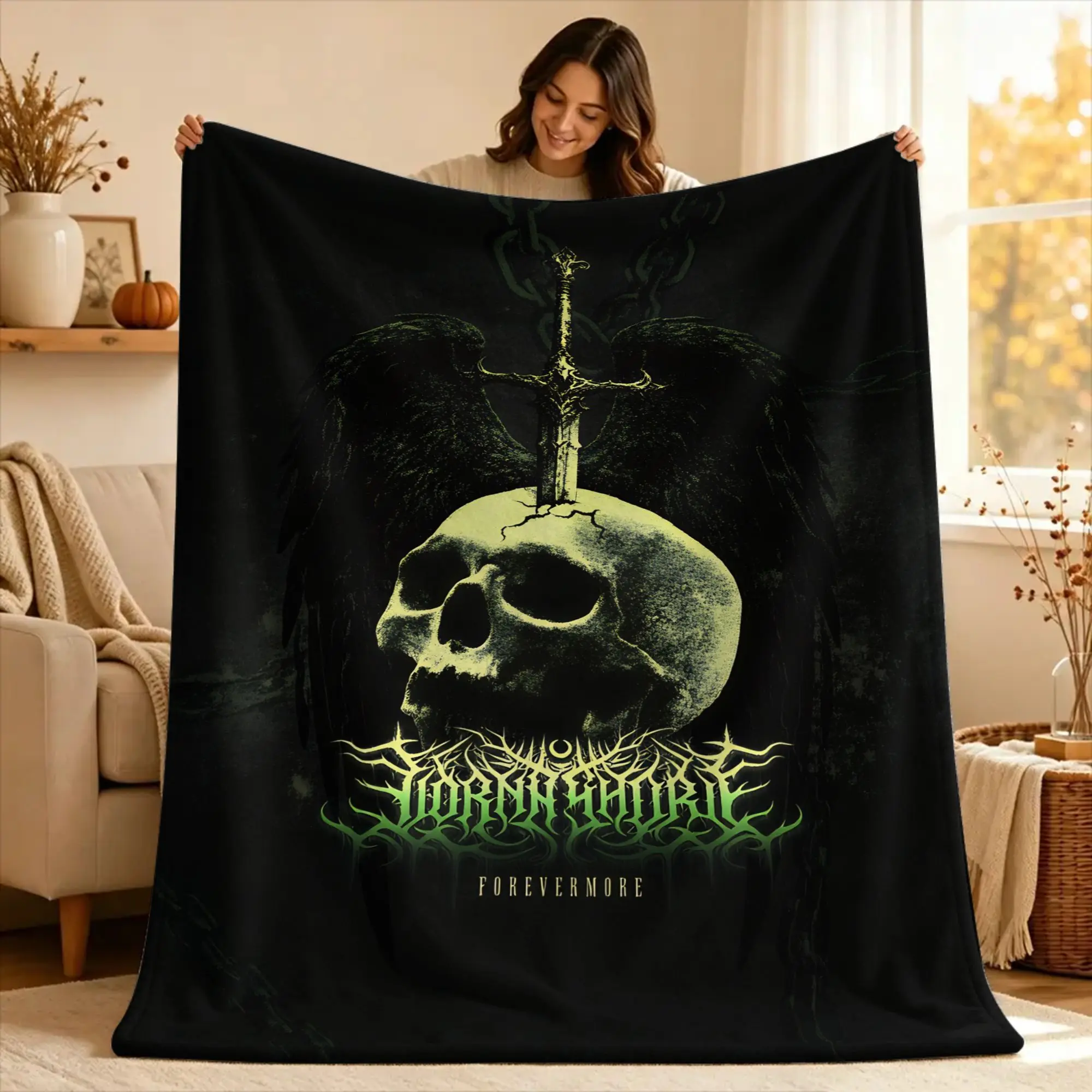 Soft Warm BlanketKids Picnic L-Lorna Shore Throw Blanket  Flannel Bedspread For Couch Bed Funny Sofa Bed Cover