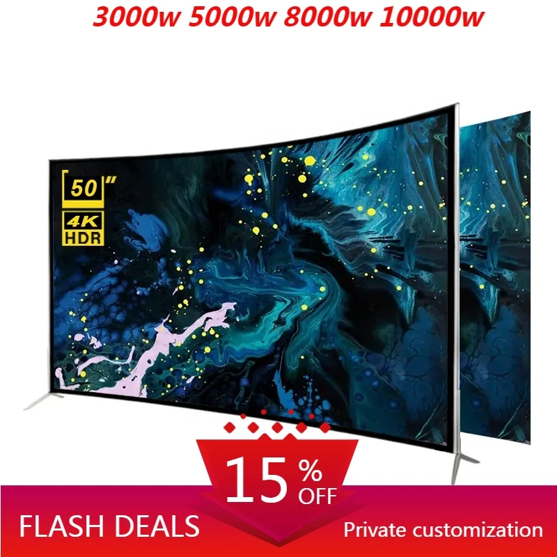 

STLF Customized Advanced 50 Inch Curved Smart TV Big Screen Smart TV Screen LED Digital DVB-T2S2 for Sale
