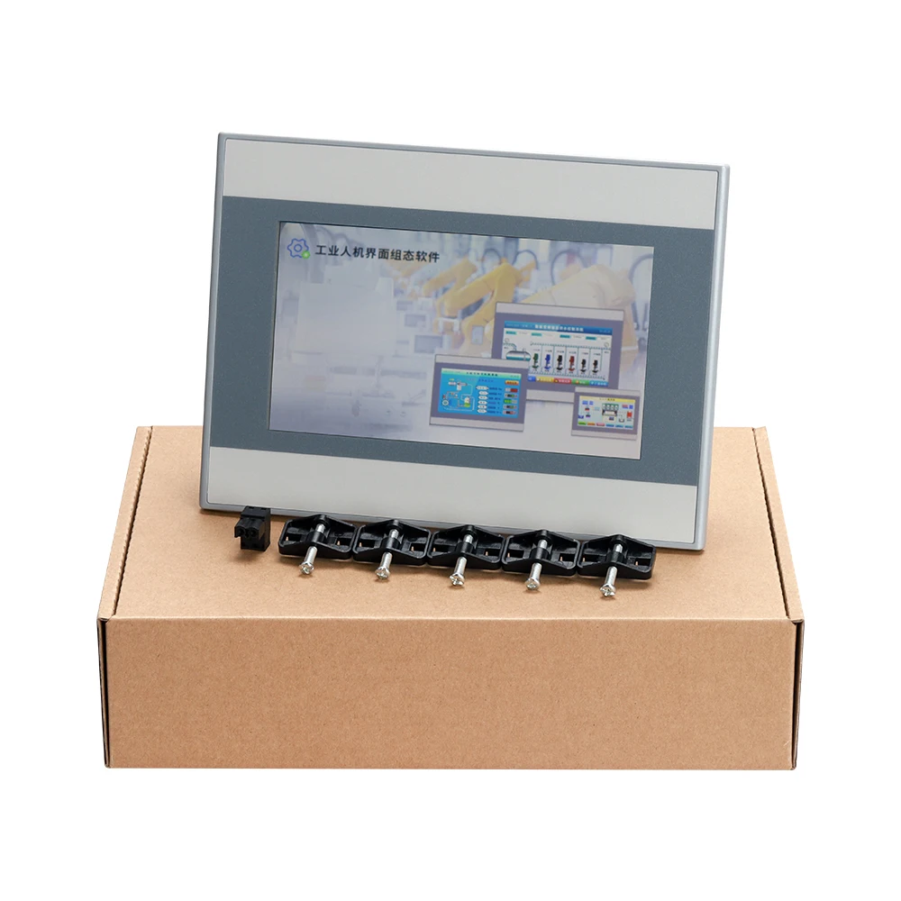 AMSAMOTION 7'' Inch HMI Touch Screen Compatible with MR0701NE 800*480 1024*600 Ethernet Interface Panel Monitor CNC Controller