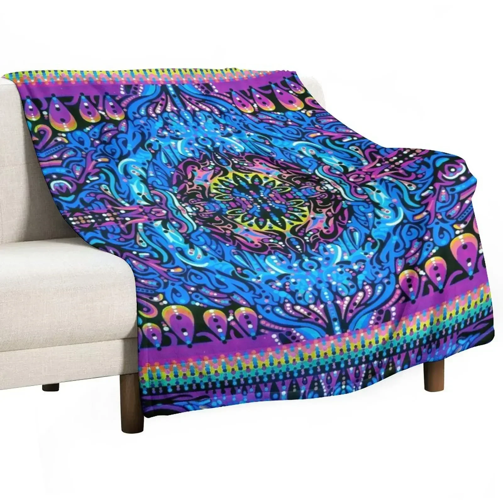 Mandala Reflection Throw Blanket Cute Decorative Throw Blankets Sofas Of Decoration Blankets