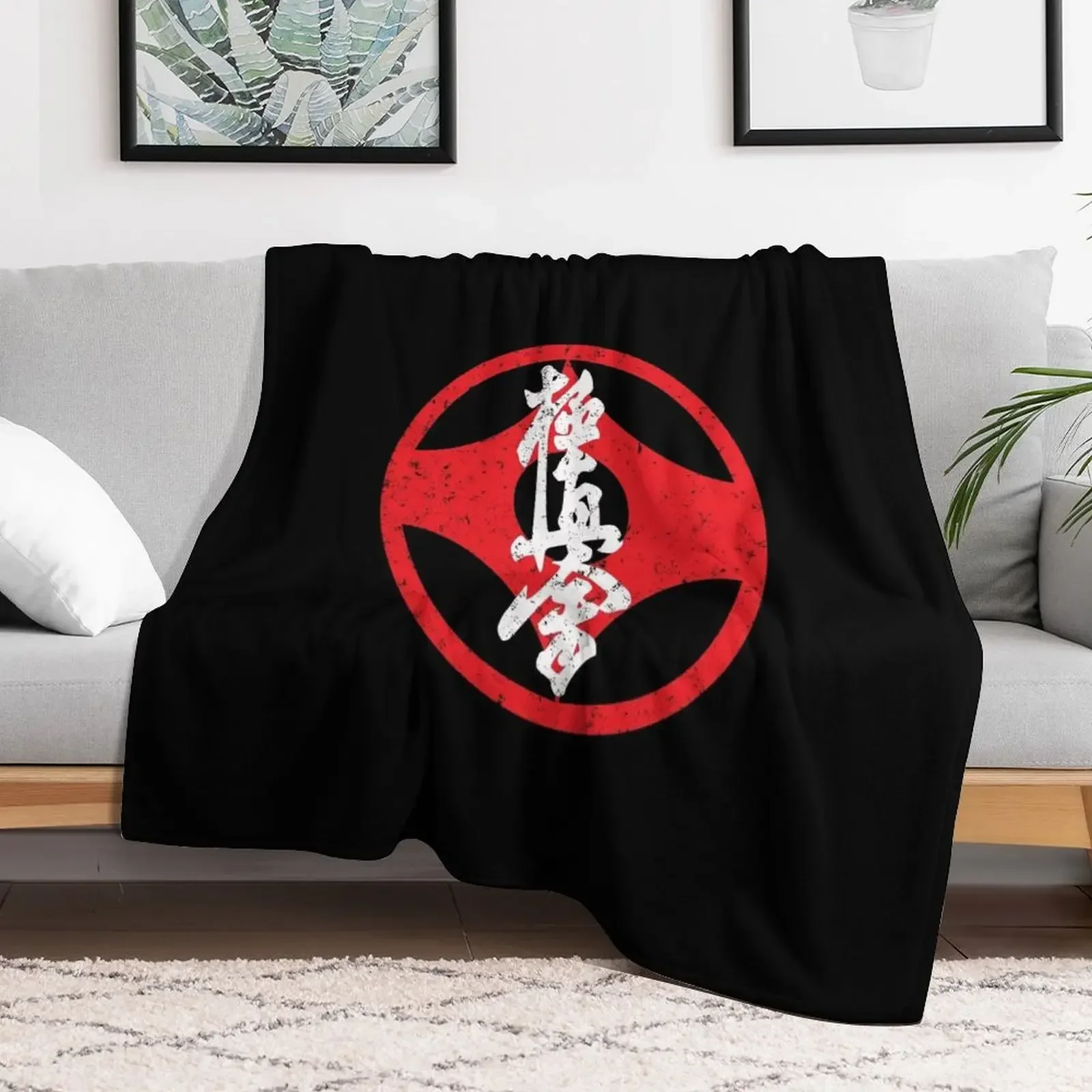 Kyokushin Kaikan Karate Symbol Kyokushinkai Dojo Throw Blanket Sofa Throw wednesday Loose Blankets