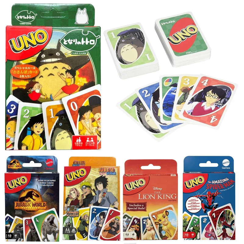 

Mattel Games UNO Totoro Card Game for Family Night Featuring Tv Show Themed Graphics and a Special Rule for 2-10 Players