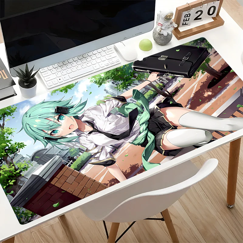 Mouse pad S-sword Art Online kawaii Anime Desk Mat Large xxl Gaming Keyboard Pad Office Computer MousePad Anti Skid Cute carpet