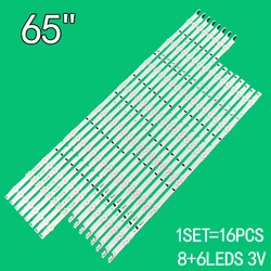 Bande de rétro-éclairage pour TV LCD, 65 pouces, D4GE-650DCA-R2, 3228, R06, UN65J6300