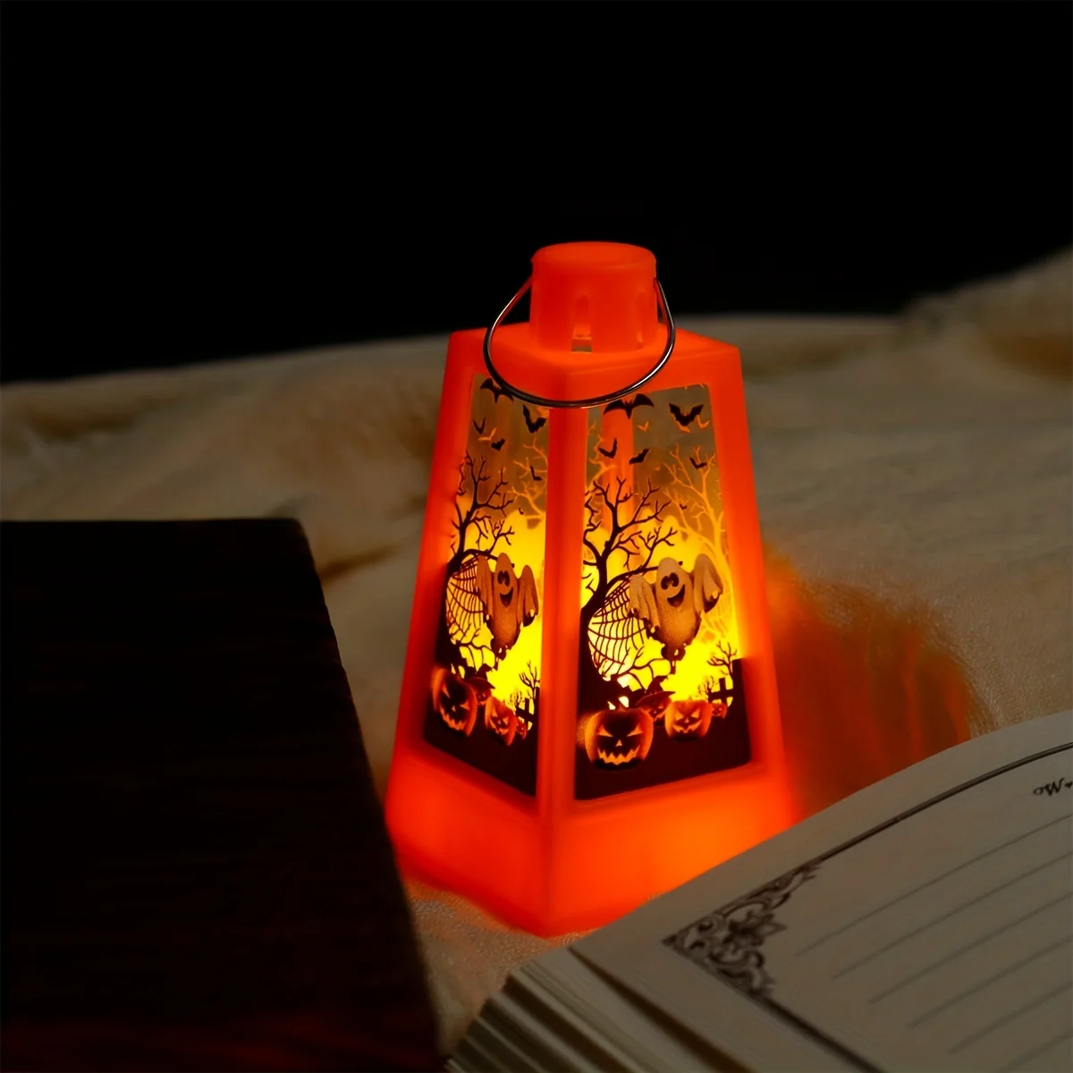 فانوس الهالوين بجمجمة اليقطين ، مصباح فانوس ليد لحفلات المهرجانات ، إكسسوارات منزلية ، ديكور 2 * *