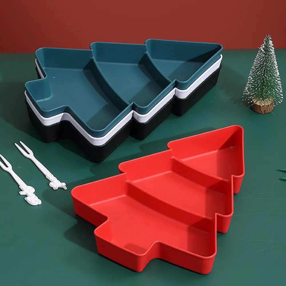 1PC Christmas Tree-Shaped Snack Tray - Suitable for Nuts, Candies, Dried Fruits, and Watermelon Seeds,Creative Christmas Design