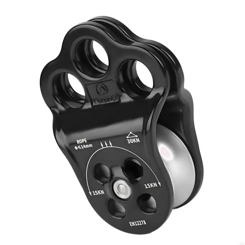 Multifunctional Aluminum Alloy Climbing Pulley Double Bearing Rigging Pulley for Kids Outdoor Play and Secure Activity JOME