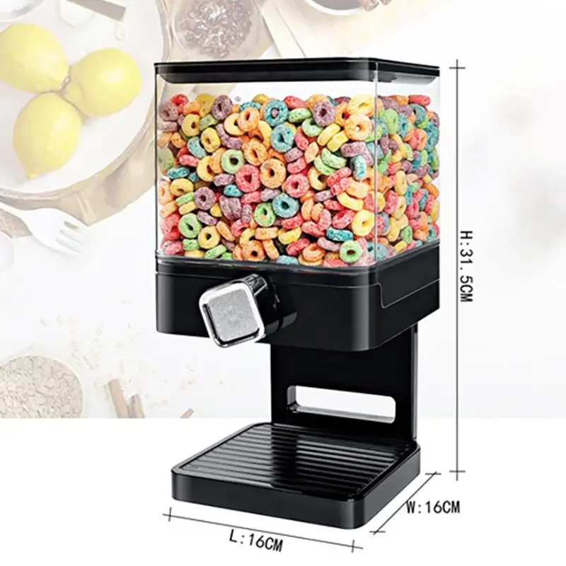 3.7L Grain Dispenser Tank Cereal Machine Food Cans Storage Box Dried Fruit Snack Can Container Home Kitchen Storage Jars Tools