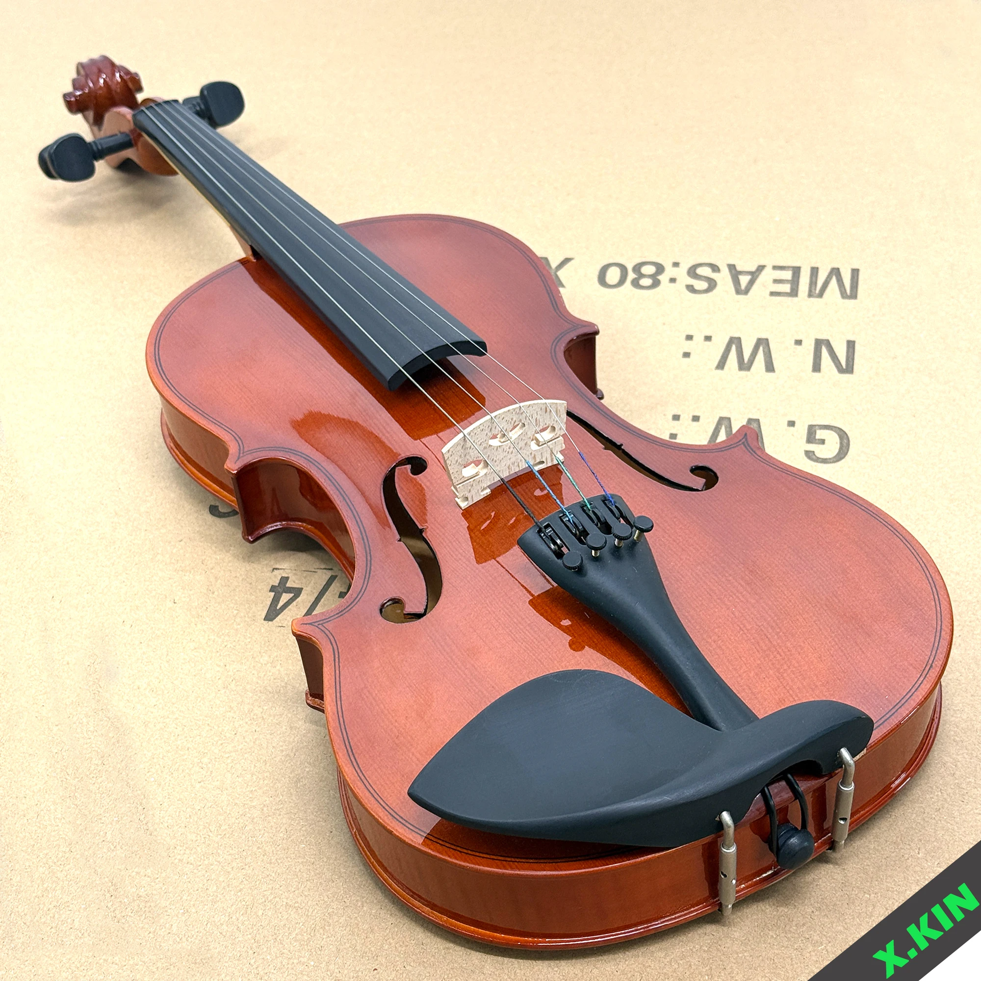 

Student Children's Violin 4/4 1/8 1/10 1/16 Wooden Violin with Hard Case, Shoulder Rest, Bow, Strings, Mute