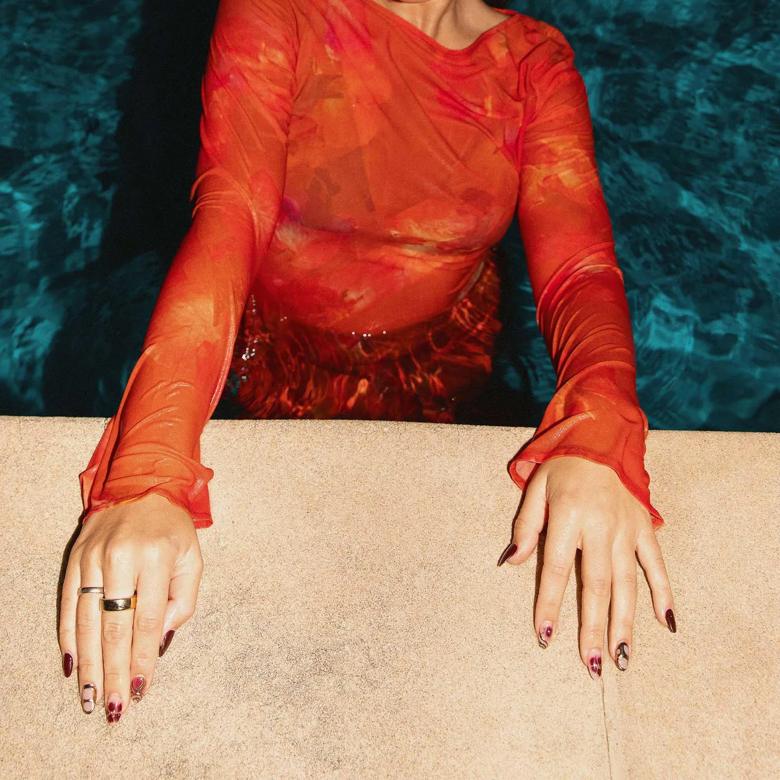 Women Summer Y2K Aesthetic Floral Print Boat Neck Long Sleeve Slim Fit Sheer Mesh Layered Straight Beach Long Dress