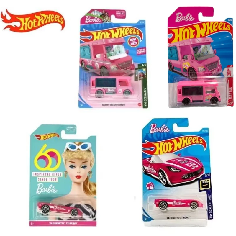

Подлинная в наличии Hot Wheels Barbie Совместная модель автомобиля из сплава, высококачественная игрушка, подарок на день рождения, тема трека, игровые транспортные средства