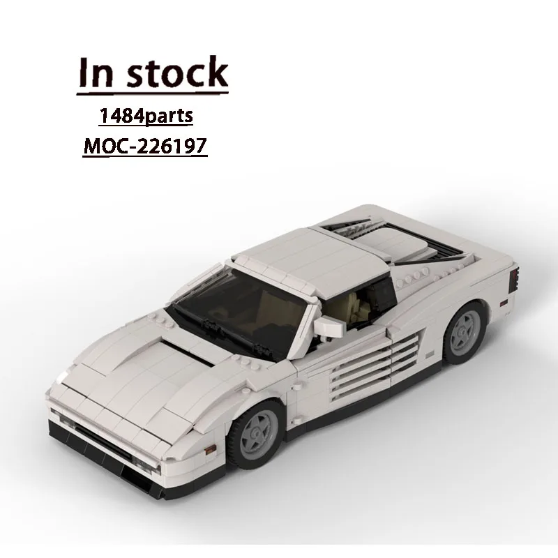 

MOC-226197, белый новый суперкар, гоночные строительные блоки, модель 1484, детали MOC, креативные строительные блоки для мальчиков и детей на день рождения, игрушка в подарок