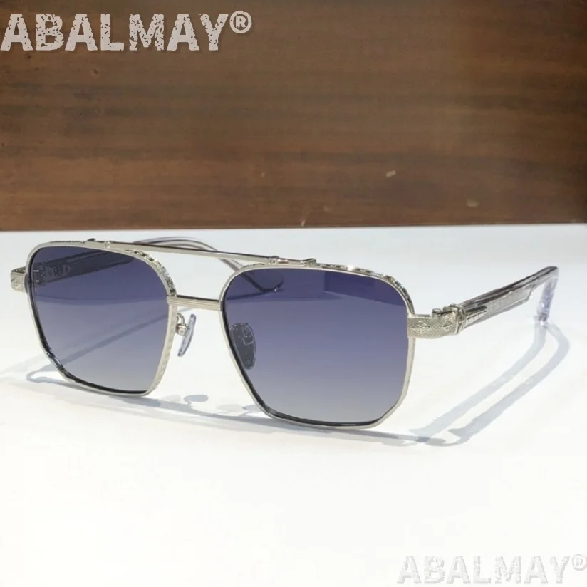 نظارات شمسية عالية الجودة للرجال والنساء مقاس 8184 59-18-154 نظارات شمسية بتصميم عصري فاخر من التيتانيوم UV400 مع صندوق