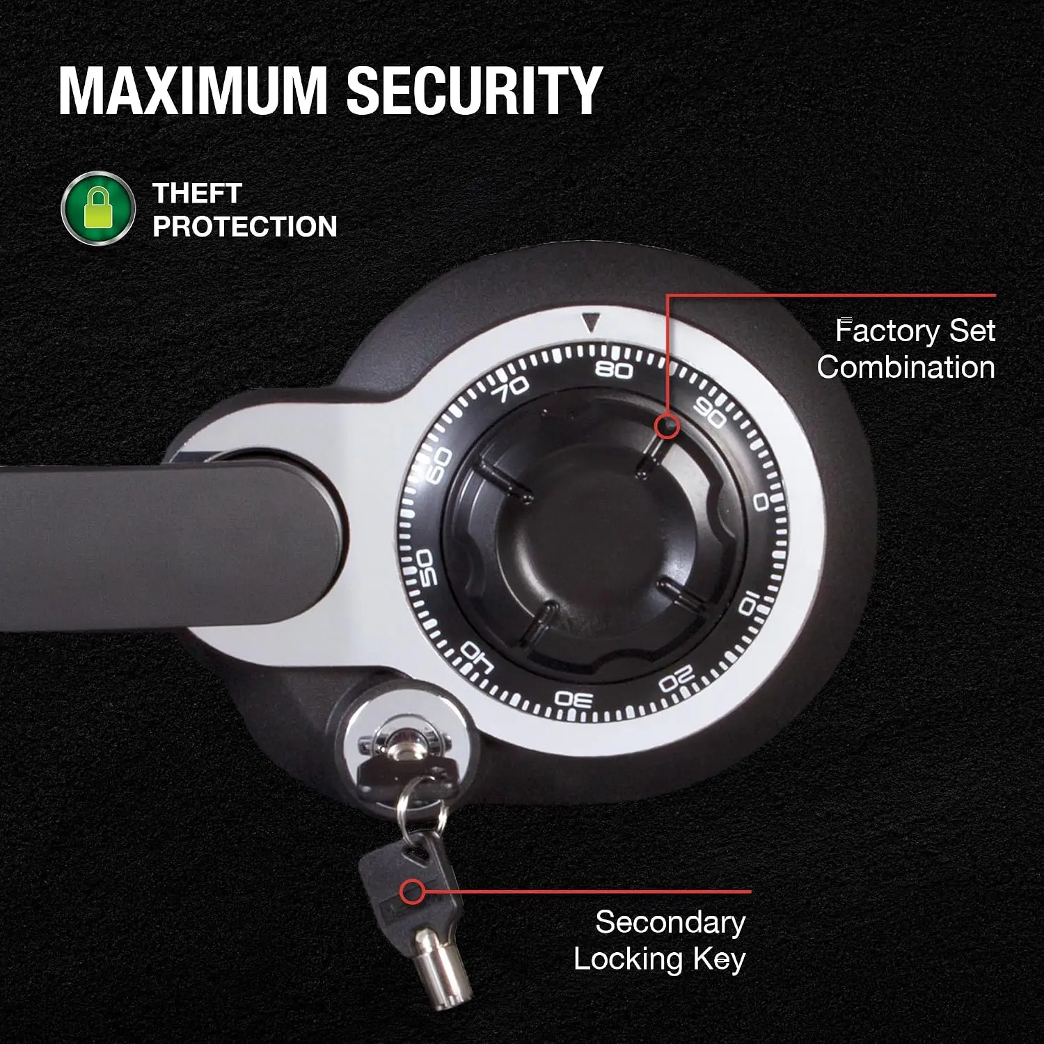 Dial Combination Safe Box Fireproof Waterproof Home Security For Money Documents Valuables Cubic Feet