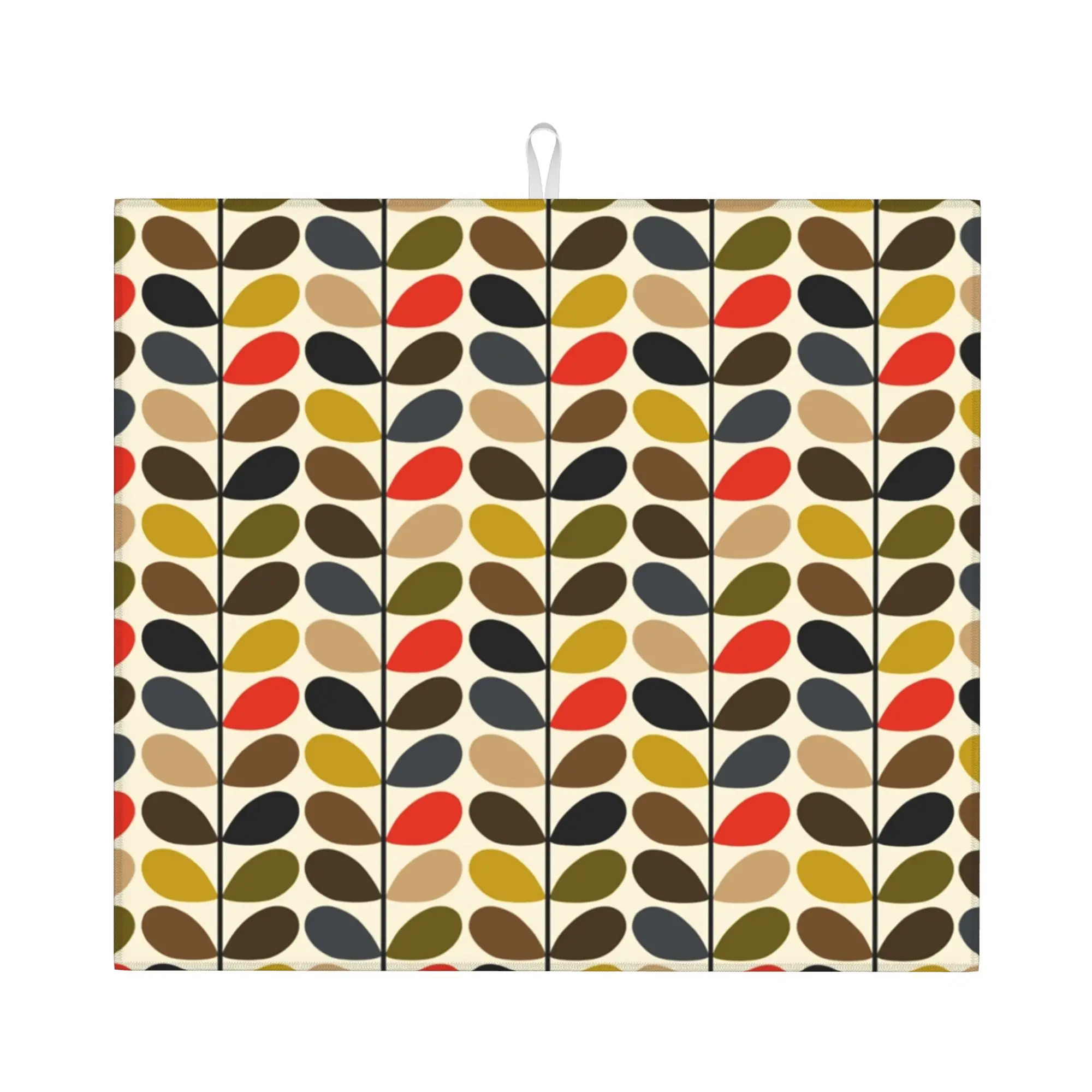 Drying Mat For Kitchen Orla Kiely Multi Stem Water Absorbent Waterproof Reusable Pattern On Slip Kitchen Counter Protector Mat