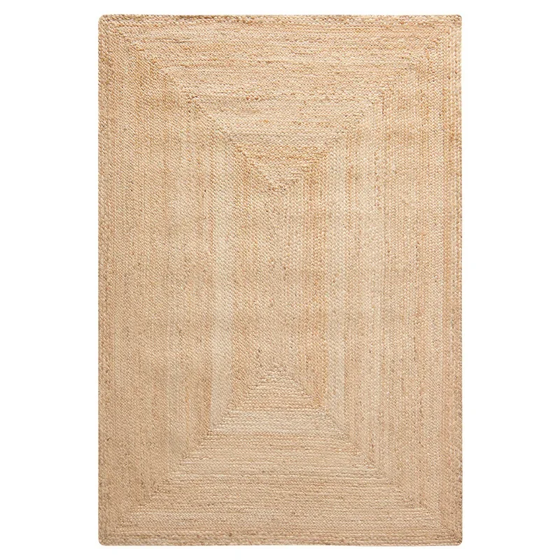 Home simple homestay style living room coffee table thick hemp rope woven floor mat bedside