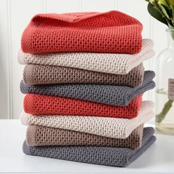 100% Cotton Kitchen Towel Ultra Soft Cleaning Cloth Waffle Honeycomb Cleaning Cloth Household Kitchen Accessories