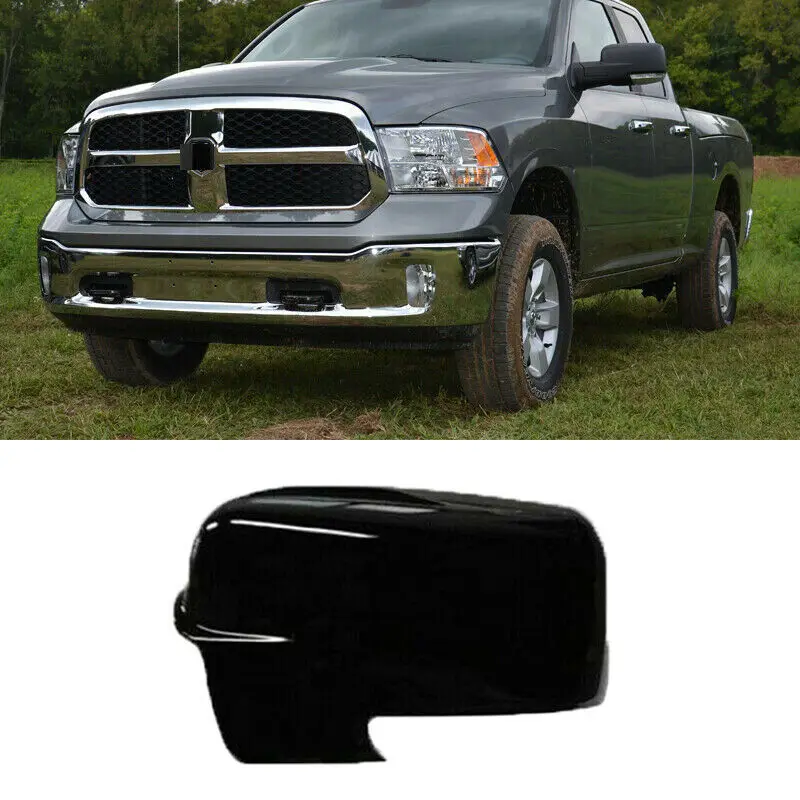 Rearview Side Mirror Covers Cap For Dodge Ram 1500 2013 2014 2015 2016 2017 2018 Gloss Black Side Wing Mirror Cover Replacement