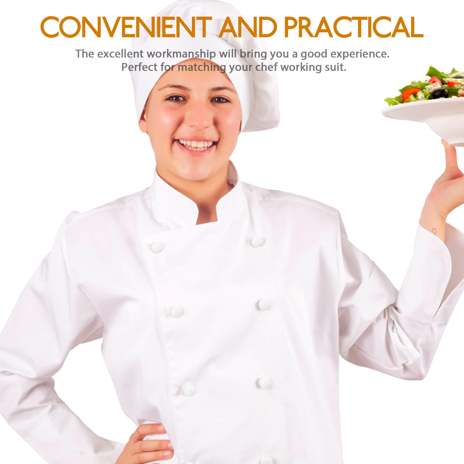 

100Pcs Creative Chef Buttons Easy to Use for DIY Sewing Projects on Shirts Hats Sweaters and Other Clothing Buttons for Chef