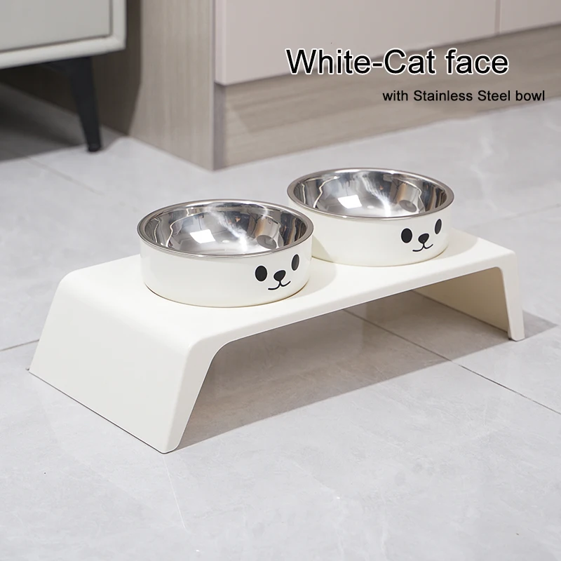 Erhöhte Futternäpfe für Hunde, erhöhter Ständer mit doppelten Futterwassern aus Edelstahl für kleine, mittelgroße und große Hunde und Katzen – Detail 10