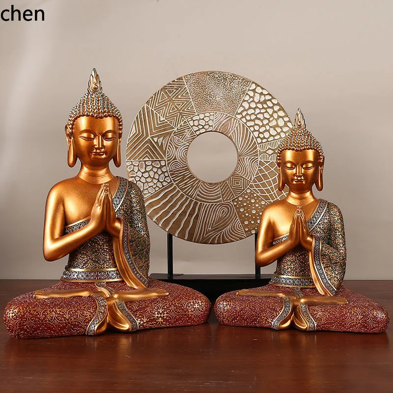 YFY   Buddha Statue Restaurant Sculpture Decoration for Living Room, Study, Villa Ornament
