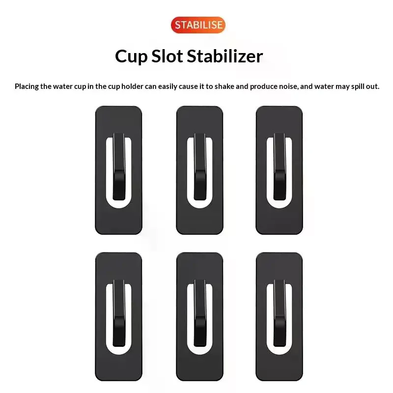 Universal Car Cup Holder, Insertion Limiter Slot, Sliding Limit Clip, Elastic Silica Gel, Secure Bottle Interior Car Accessories