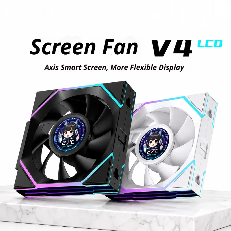 Pc Gaming White - Kasa fanı 12cm ters bıçaklı Lcd