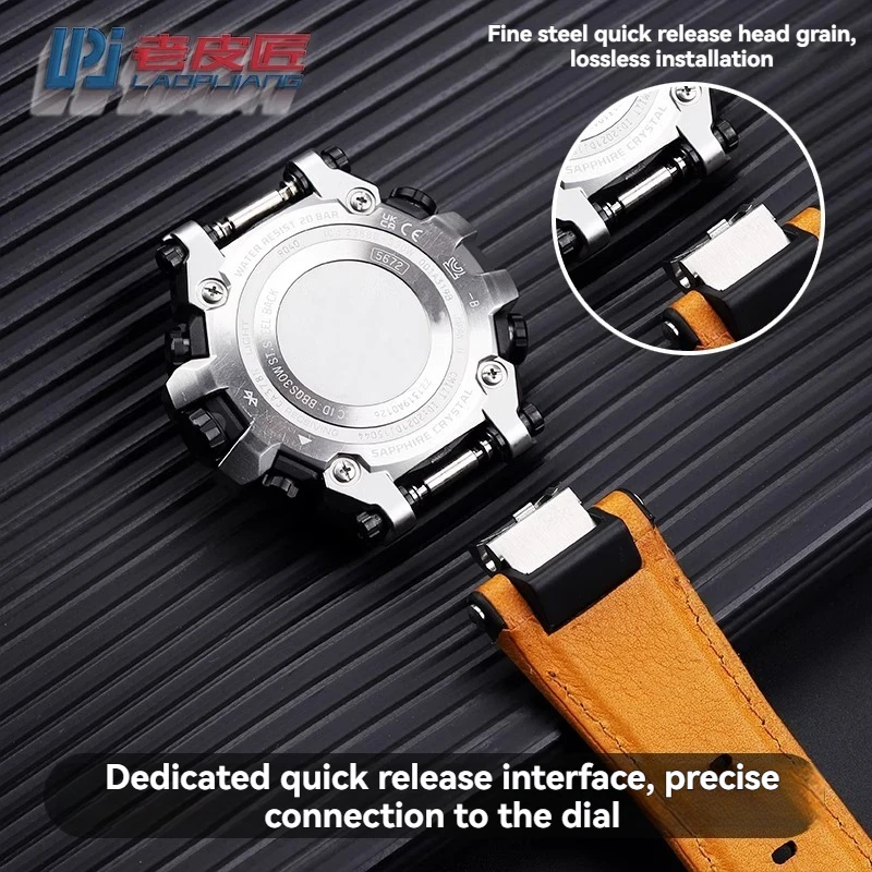 Dla Casio G-SHOCK MTG-B3000 MTG B3000 zmodyfikowany nylonowy skórzany pasek do zegarka męska bransoletka Quick Release stalowy Linker Watchband