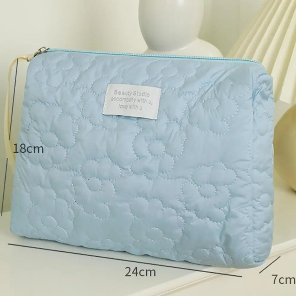 Cosmetic Travel Bag 2pcs Cotton Makeup Bags with Zipper Closure Capacity Travel Cosmetic Pouches Portable Toiletry for Women