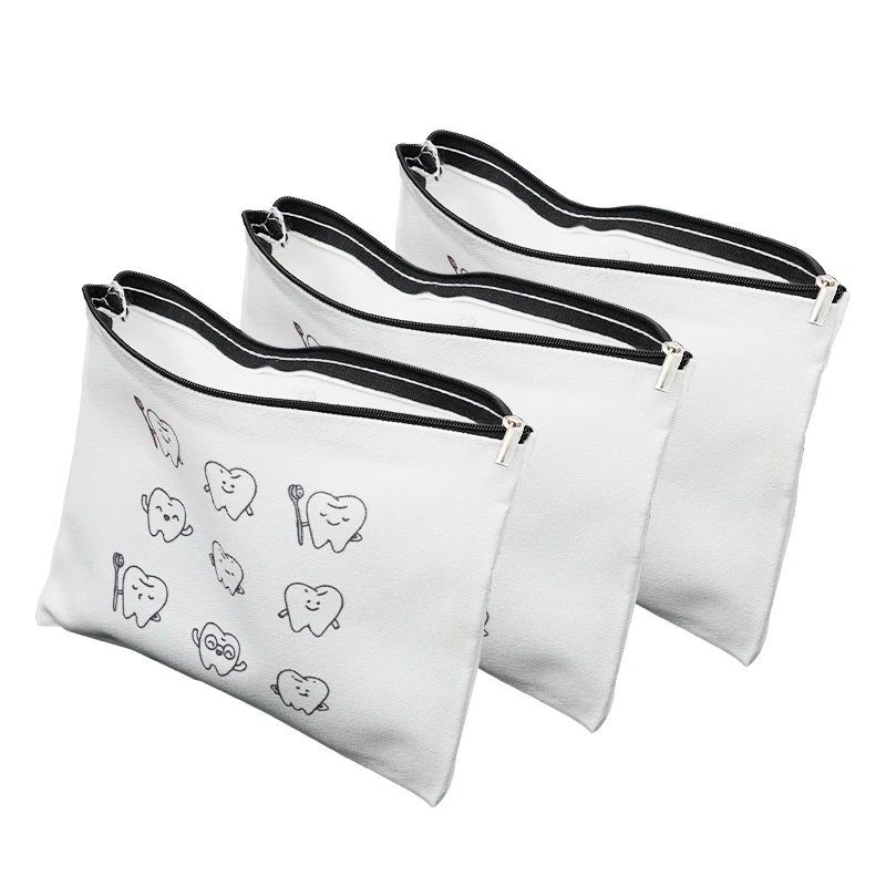 Bolsa de dibujos animados para dientes, bolsas de maquillaje para cosméticos, estuche para lápices escolares, bolsas de aseo de viaje para niños, bolsa de almacenamiento para clínica Dental, 1 ud.