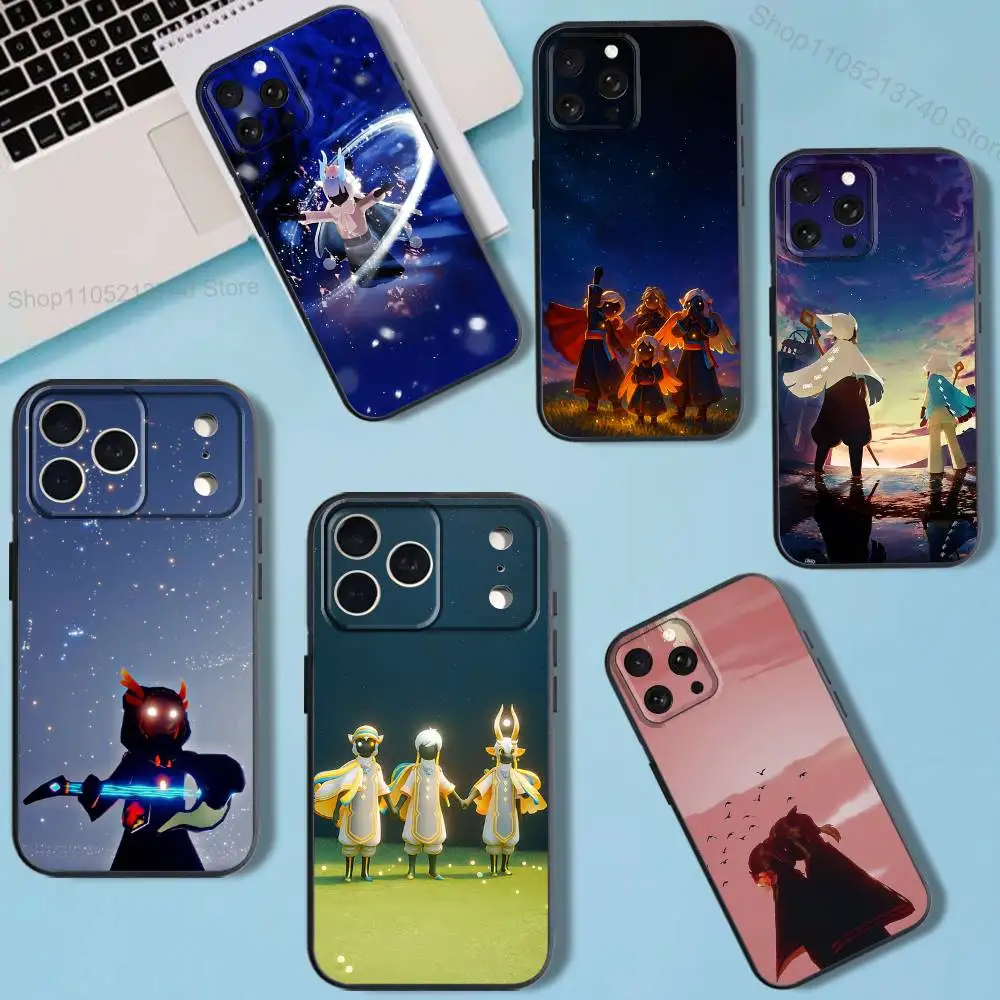 

ChildrenS of the LightS SkyS Phone Case For iPhone 11,15,16,14,13,17,12,Pro,SE4,Plus,E,Max,Air,Mini Black Cover