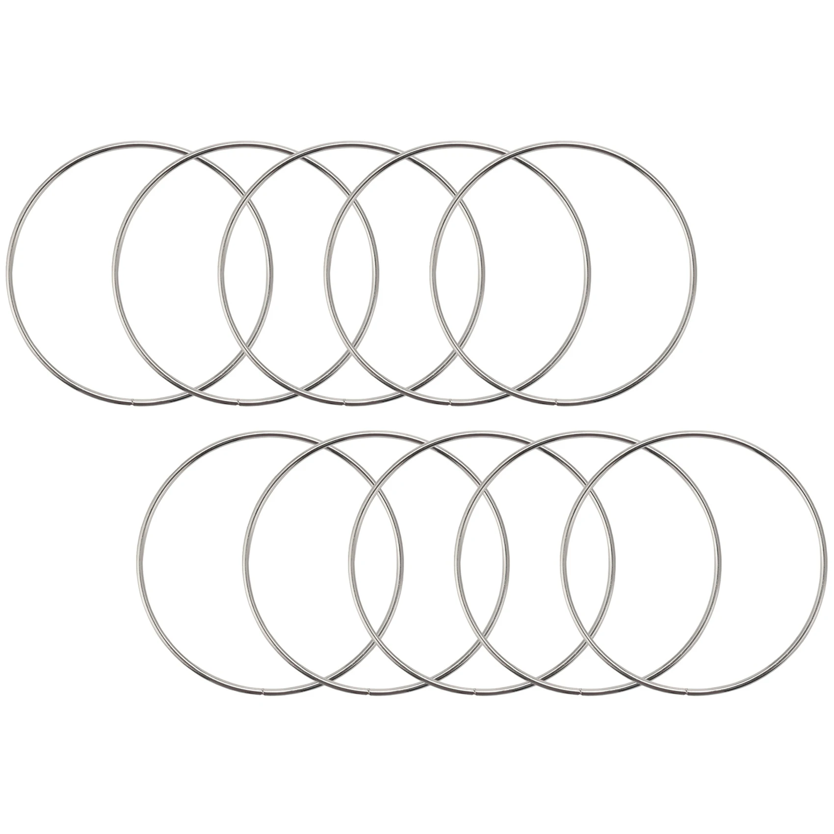 【Great Sell】 10 Pack 4 Inch Silver Dream Catcher Metal Rings Floral Hoops Wreath Macrame Creations Ring for Crafts DIY
