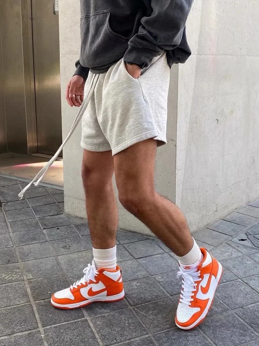 

Summer American Casual Sports orts Men's High Street Fitn Four-Quarter Pants Casual Baskeall Training Tee-Point Pants
