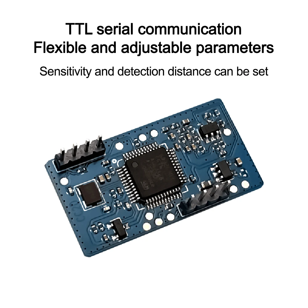 Módulo de Detección de Movimiento Del Sensor de Radar de Microondas 24G TTL HLK-LD1155H-24G de Comunicación Serie LD1125H 24GHz Sensor de Presencia Humana