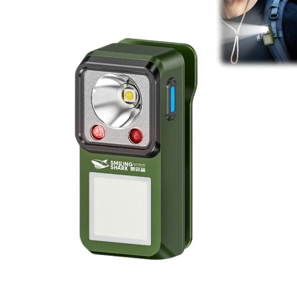 LED-Taschenlampe mit magnetischer Klemme, Arbeits- und Notfalllampe, zum Aufstecken, wiederaufladbar, für den Außenbereich, extrem langlebige Beleuchtung, Camping- und Wanderlicht
