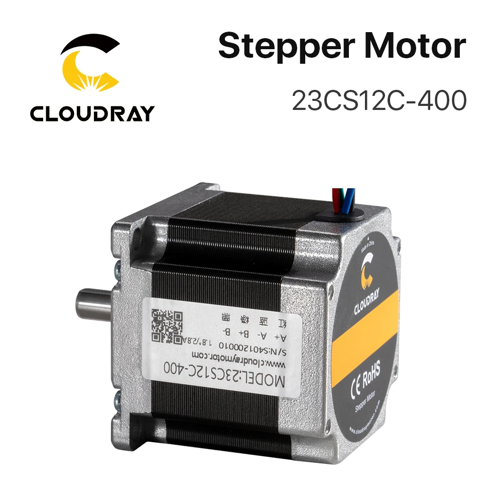 Cloudray Nema 23 Stepper Motor 1.3N.m 4.0A 55mm length with 8mm shaft diameter for CNC Engraving Milling Machine