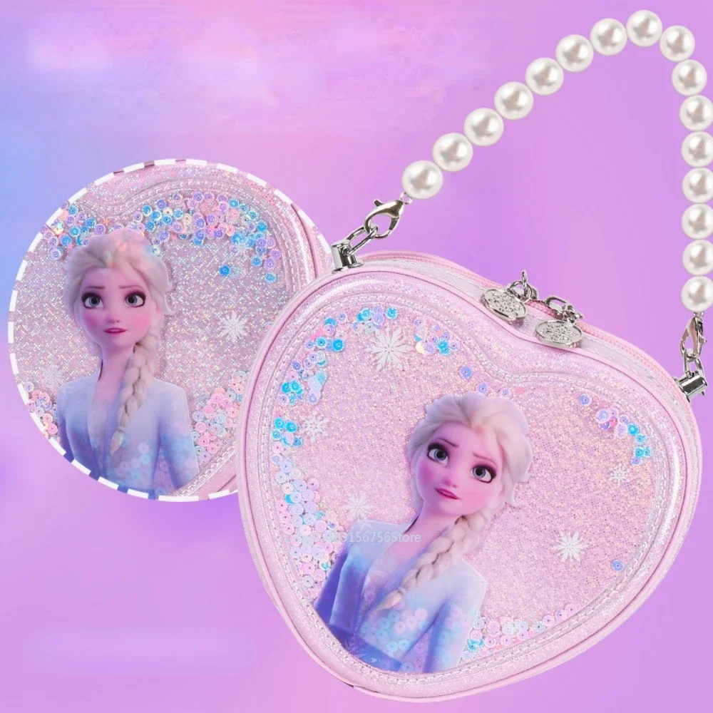 Frozen Elsa Princess Girls Shoulder Bags Cosplay Bag Kids Messenger Bag Handbag Crossbody Package Coin Purse Birthday Gift