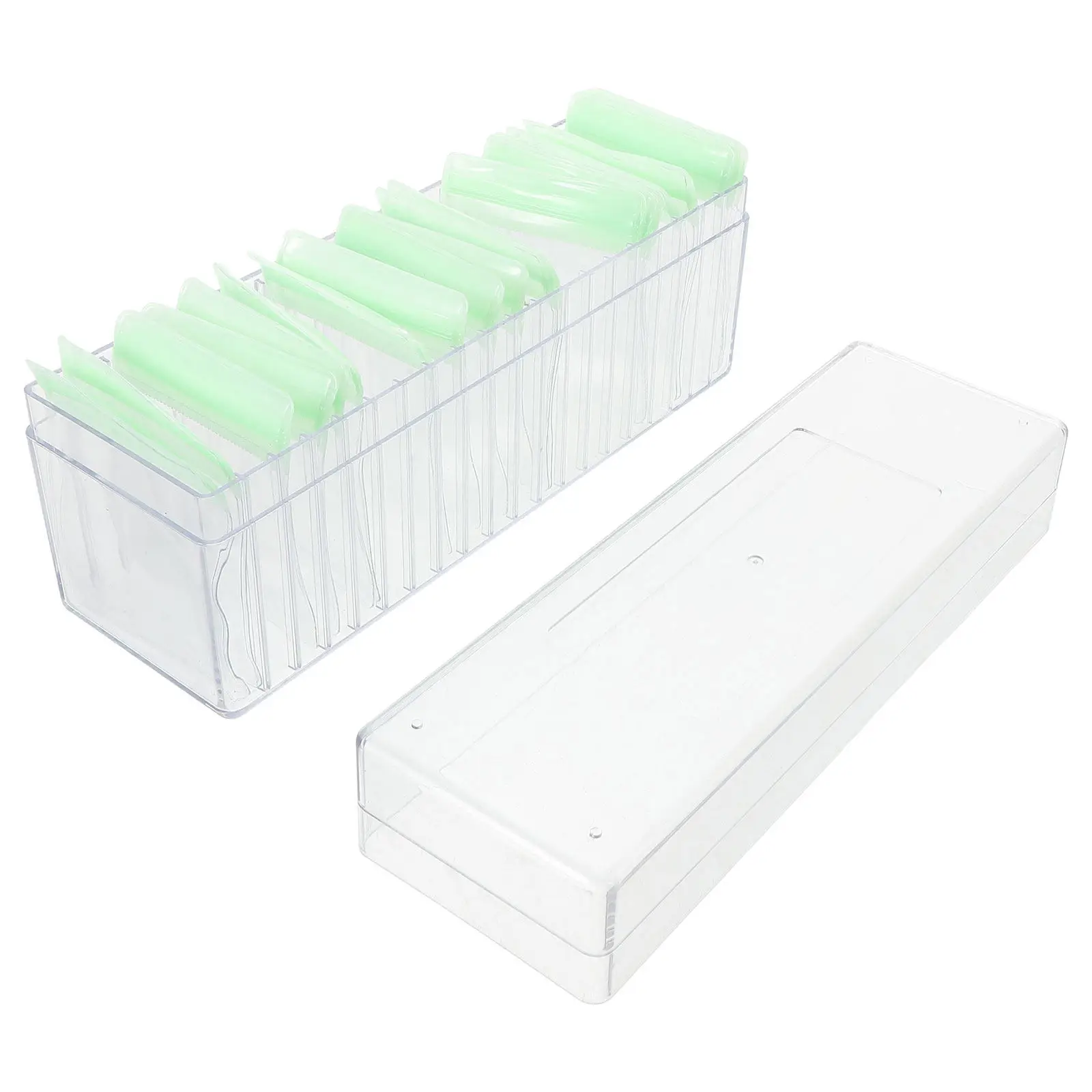 

1Set Clear Jewelry Storage Box Acrylic Organizer Large Capacity Anti-Tarnish PVC Bags Portable Jewelry Organizer for Earrings