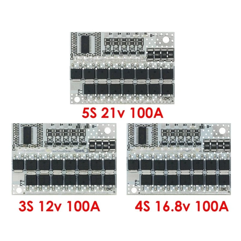 

3S/4S/5S 3-5 string 12V lithium battery 100A polymer ternary iron lithium battery protection board with equalization