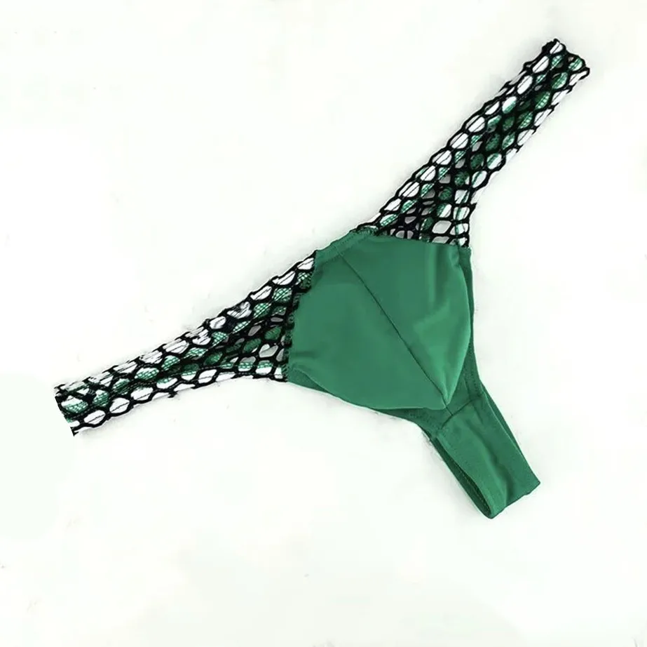 Patchwork maglia traspirante sport Fitness rigonfiamento vita perizoma U Pouch mutandine intimo perizoma maschile biancheria intima Sexy