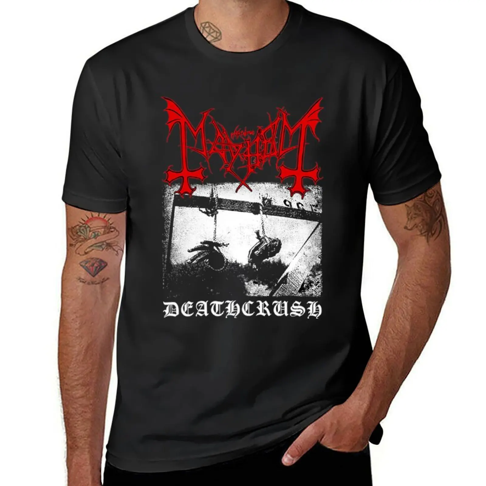 

Mayhem Deathcrush Euronymous Dead Varg T-Shirt anime clothes aesthetic clothes oversizeds anime heavyweight t shirts for men