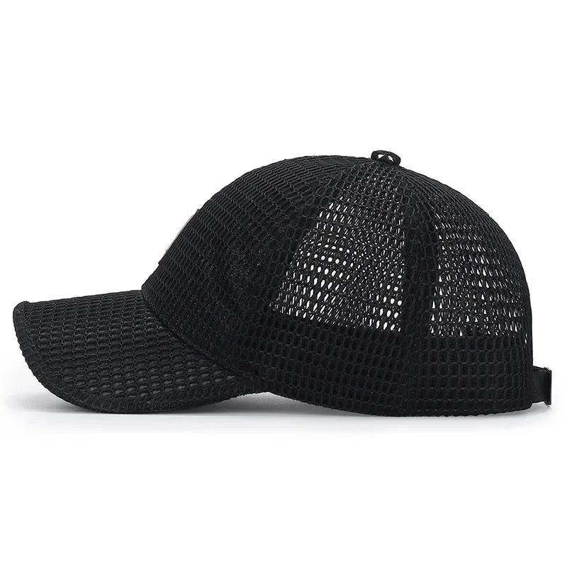 2024 New Summer Mesh Breathable Sunshade Hat Men\'s Outdoor Sun Hat Summer Women\'s Hollow Mesh Baseball Cap