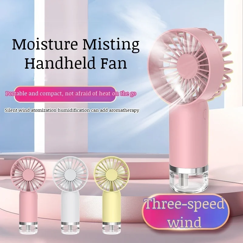 Handheld Mini ventilador de pulverização para estudantes, portátil, spray, perfume, hidratação, refrigeração