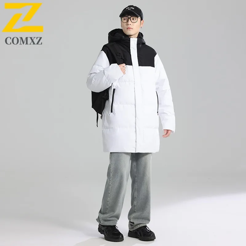 

COMXZ Winter Down Jacket Men Mid Length Thickened New Men Big Size Coat Fashion Trend Men Wear Thermal Coat outdoor sports 2025