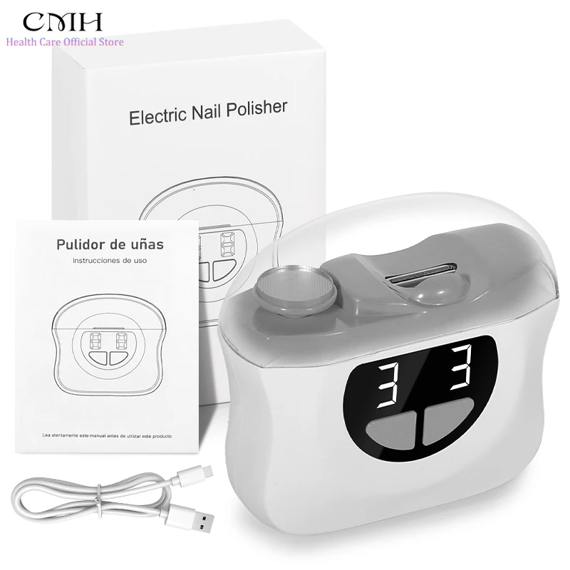 

2 In 1 Electric Nail Clippers Manicure Anti-Splash Nail Trimmer For Baby Finger Toe Scissors Pedicure Thick Nails Cutter Tools