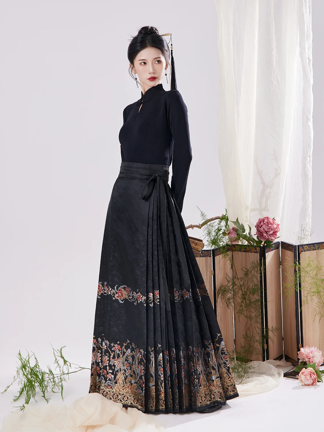 

Традиционная китайская юбка-ханьфу для женщин, юбка в стиле «Звездная река», юбка в стиле династий Хань, Сунь, Чжэнь, зимняя юбка в стиле династии Мин, юбка в стиле возрождения