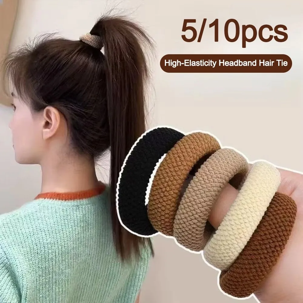 5/10 قطعة مزيج اللون العلاقات الشعر جريئة سميكة عالية المرونة Scrunchies التصميم الديكور إكسسوارات الشعر للنساء الفتيات #1