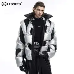 LUZHEN Designer Original Thick Asymmetric Personalized Streetwear Padded Jackets Windproof 2025 Male Liner Cotton Coats LZ8061